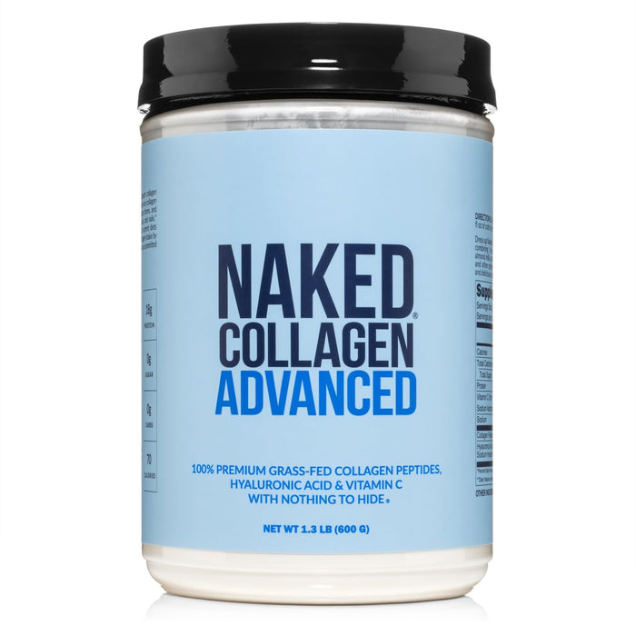 NAKED Collagen Advanced - Grass-Fed Hydrolyzed Collagen with Hyaluronic Acid & Vitamin C | 1.3 lb