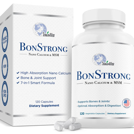 Nano Calcium Supplement – 7-in-1 Bone Support with MSM, D3, K1, Mg, Zn – Made in USA