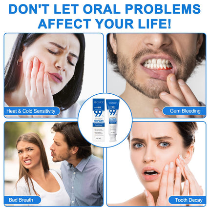 9.9% Nano Hydroxyapatite Toothpaste – Fluoride Free Enamel Repair, Natural Peppermint, 120g