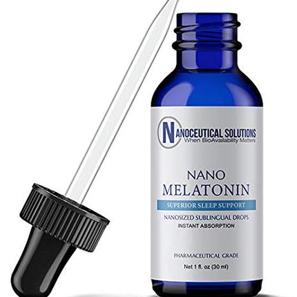 Nano Melatonin NanoSized Liquid Drops – Rapid Absorption, 30 Servings