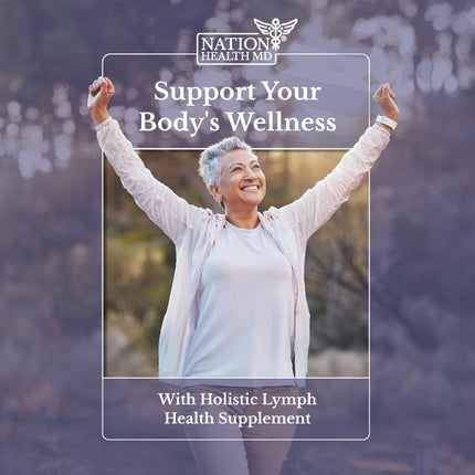 NATION HEALTH MD Lymph MD – Lymphatic Drainage Supplement with Bromelain, Echinacea, Burdock, Dandelion & More | 60 Capsules