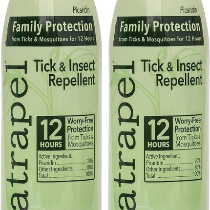 Natrapel Tick & Insect Repellent Eco-Spray — 20% Picaridin, 12-Hour Protection, 2-Pack