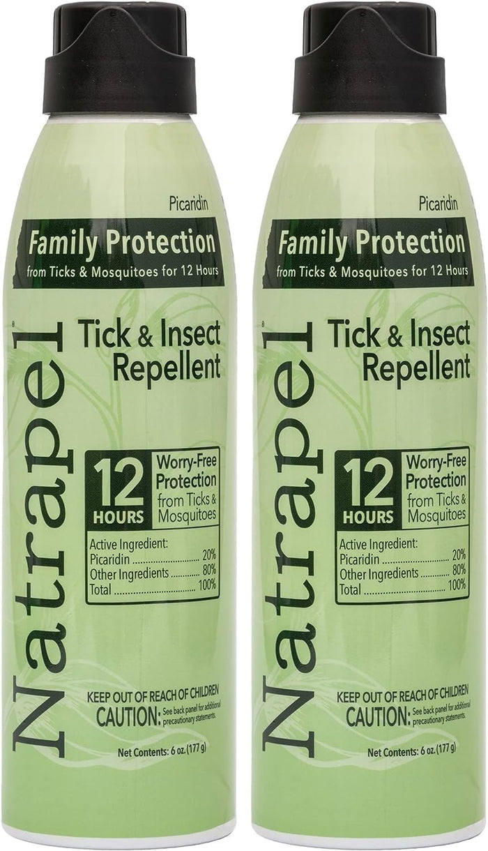 Natrapel Tick & Insect Repellent Eco-Spray — 20% Picaridin, 12-Hour Protection, 2-Pack
