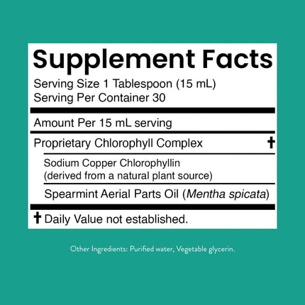Nature's Sunshine Liquid Chlorophyll Extra Strength – Immunity & Detox (16 oz)