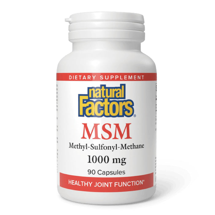 Natural Factors MSM – Supports Healthy Joints, Hair, Skin & Nails | 90 Capsules