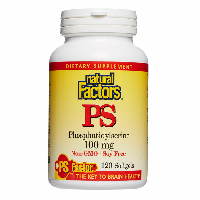 Natural Factors Phosphatidylserine — Memory, Focus & Brain Support | Soy & Gluten Free, 120 Softgels