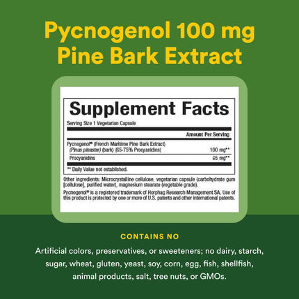 Natural Factors, Pycnogenol 100 mg, Antioxidant Support for Healthy Aging, 30 Capsules