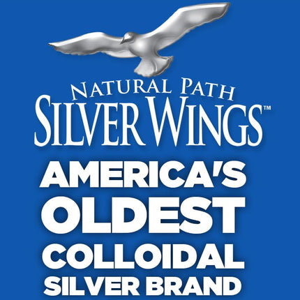 Natural Path Silver Wings Colloidal Silver 500ppm (2,500mcg) Immune Support 32 fl oz