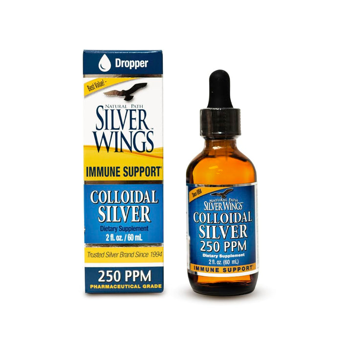 Natural Path Silver Wings Colloidal Silver Liquid 250ppm - 2oz Dropper