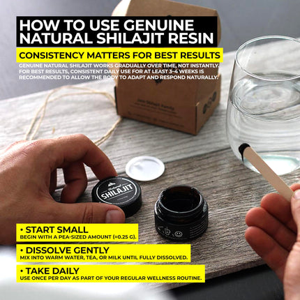 NATURAL SHILAJIT Resin (20g) – Genuine Altai Shilajit, DBP-Verified, Lab Tested