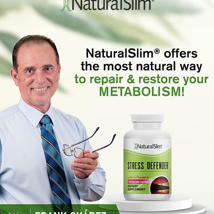 NaturalSlim Stress Defender – Cortisol Support, Craving Control & Sleep & Metabolism (180 Veg Capsules)