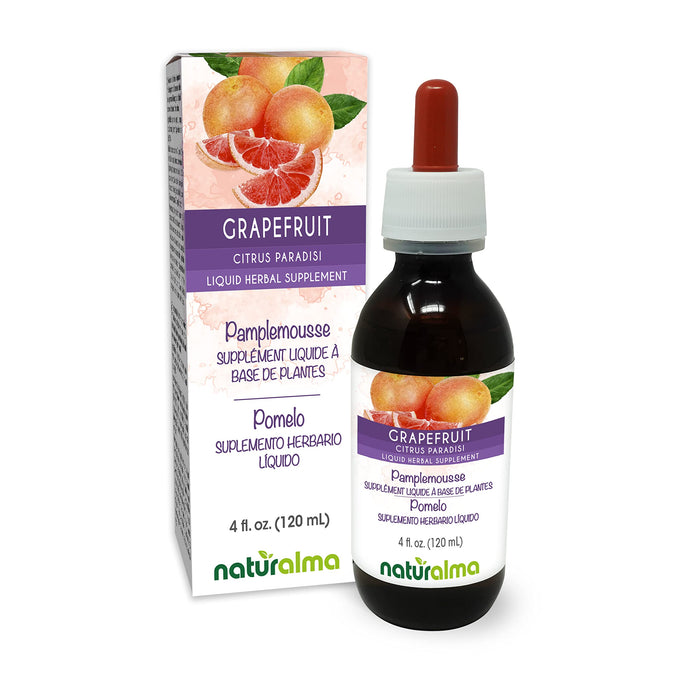 Naturalma Grapefruit Seed Tincture (Citrus paradisi) - Alcohol-Free, Vitamin C, 4 oz | Vegan