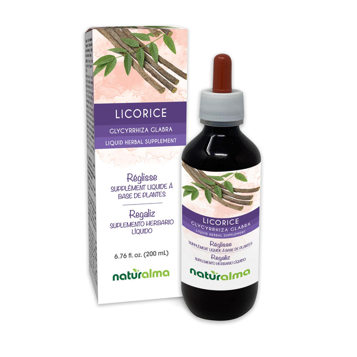 Naturalma Licorice Root Tincture (Glycyrrhiza glabra) – Alcohol-Free Drops, 6.76 fl oz – Vegan