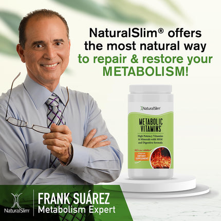 NaturalSlim Metabolic Vitamins | Multivitamin for Energy, Metabolism & Nutrient Absorption | 30-Pack