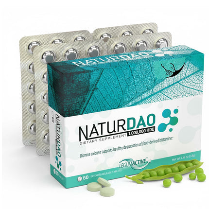 NATURDAO DAO Enzyme 1,000,000 HDU Tablet – Histamine Block & Diamine Oxidase (DAO) – 60 Extended Release Tablets