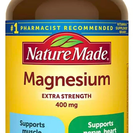 Nature Made High Potency Magnesium 400 mg - 150 Softgels (Pack of 2) | Magnesium Supplement