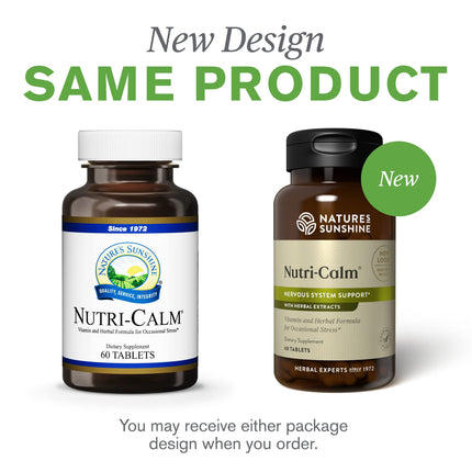 Nature's Sunshine Nutri-Calm – 60 Tablets | Natural Calm Support