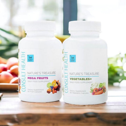 Nature's Treasure 60 Fruit & 60 Veggie Capsules – 2-Pack, USA Grown
