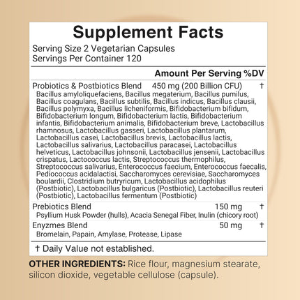 NatureBell Probiotic 200B CFU – 40 Strains | 240 Veggie Capsules