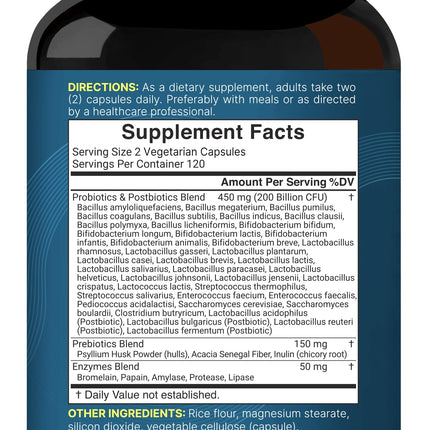 NatureBell Probiotic 200B CFU – 40 Strains | 240 Veggie Capsules