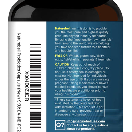NatureBell Probiotic 200B CFU – 40 Strains | 240 Veggie Capsules