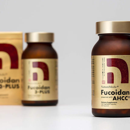 NatureMedic Fucoidan with AHCC® – Brown Seaweed Immunity Supplement, 160 Veg Capsules, Made in Japan