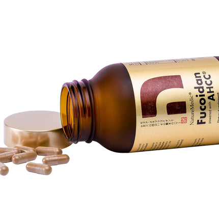 NatureMedic Fucoidan with AHCC® – Brown Seaweed Immunity Supplement, 160 Veg Capsules, Made in Japan