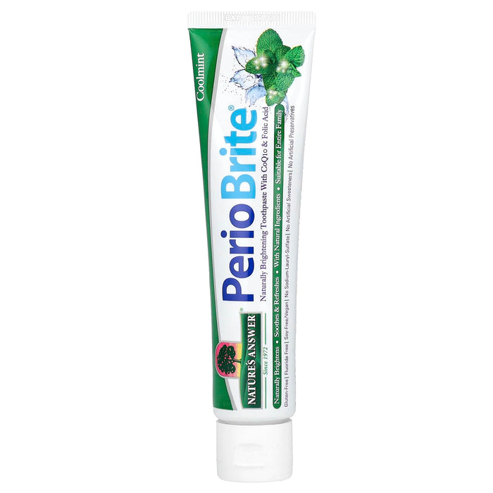Nature's Answer PerioBrite Toothpaste 4oz – Whitens Teeth, Fresh Breath, Plaque Removal