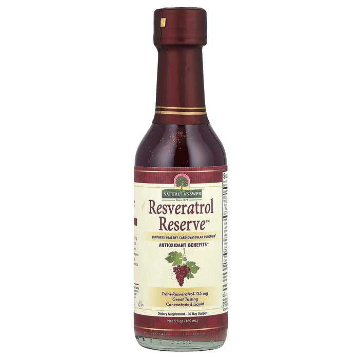Nature's Answer Alcohol-Free Resveratrol Reserve 5oz Concentrated Liquid | Immune Support & Antioxidants | Single Count