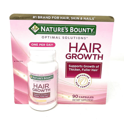 Nature's Bounty Hair Growth Supplement — 1 Per Day, Supports Thicker Hair (90 Capsules)