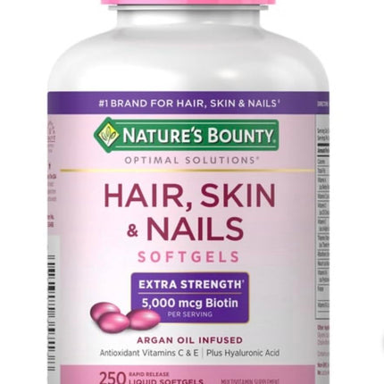 Nature's Bounty Hair, Skin & Nails 250 Softgels – 2 Pack