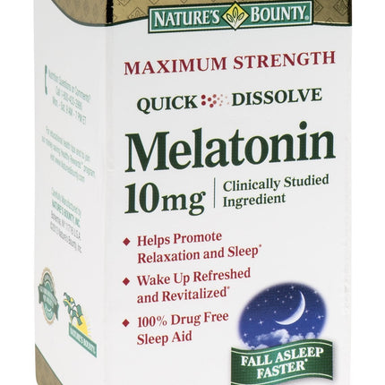 Nature's Bounty Melatonin 10 mg Quick Dissolve Tablets 45 ea (Pack of 3)