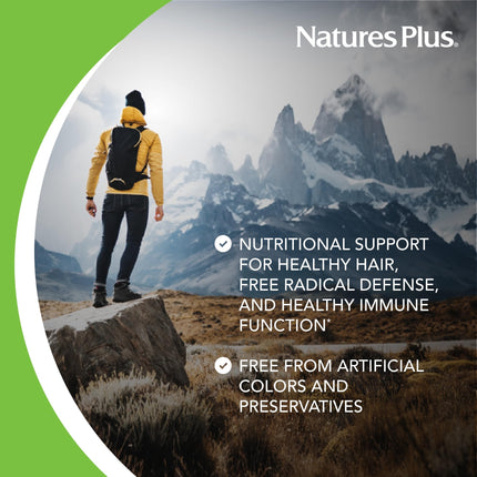 Natures Plus AgeLoss Hair Support – 90 Extended Release Tablets | Gluten Free | 30 Servings