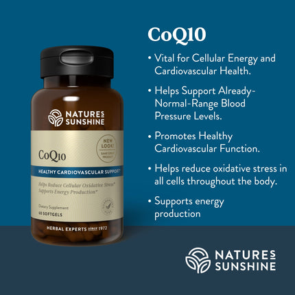 Nature's Sunshine CoQ10-60 Softgel Capsules | Heart & Circulation Support
