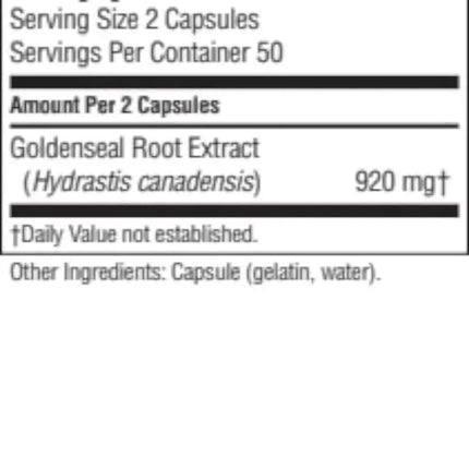 Nature's Sunshine Golden Seal 100 Capsules - Immune Support