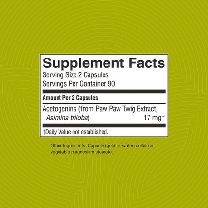 Nature's Sunshine Paw Paw Cell-Reg, 180 Capsules | 50+ Acetogenins for Selective Cellular Support