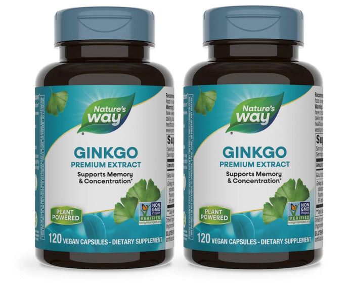 Nature's Way Premium Ginkgo Memory & Concentration – 120 Capsules
