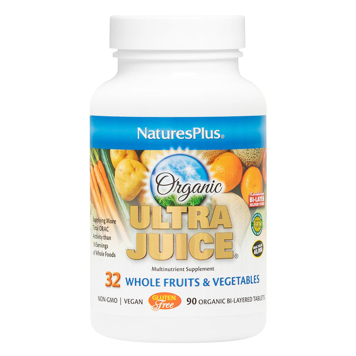 Natures Plus Ultra Juice Multivitamin - 90 Vegetarian Tablets | Whole Food Multivitamin - Non-GMO, Vegan