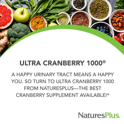 NaturesPlus Ultra Cranberry 1000mg | Sustained Release, 180 Vegetarian Tablets