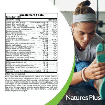 NaturesPlus Ultra II Daily - 180 Tablets | Multivitamin with Whole Foods for Daily Energy & Immune Support | Sustained Release