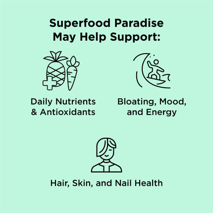 nbpure Earthy Andy Superfood Paradise - Mango Pineapple, 30 Servings