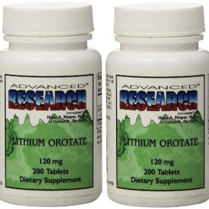 NCI Advanced Research Dr. Hans Nieper Lithium Ootate Tablets 120 mg 200 tablets (pack of 2)