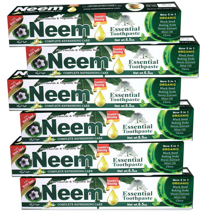Neem Essential Toothpaste - 5 in 1 Formula 6 Pack