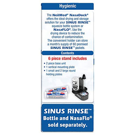 NeilMed NasaDock Plus Stand Black – Drying & Storage for Nasal Rinse