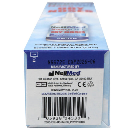 NeilMed NasoGel Drip-Free Nasal Spray – Aloe Vera & Sodium Hyaluronate (1 fl oz)