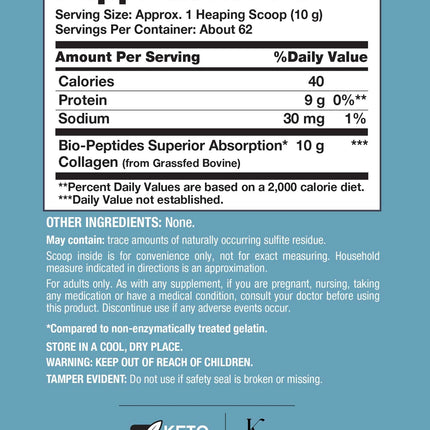 NeoCell Collagen Bio-Peptides Powder 22oz – Grass-Fed, Superior Absorption