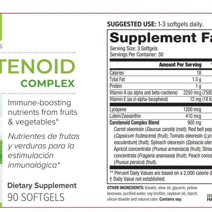NeoLife Carotenoid Complex – 900 mg Carotenoid Blend (90 Softgels)