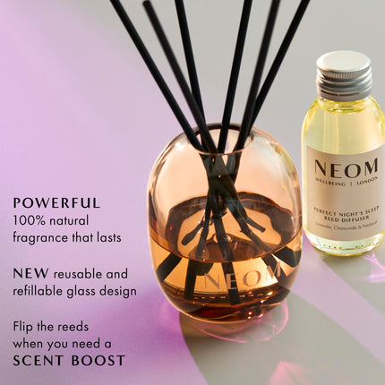 NEOM Perfect Night's Sleep Reed Diffuser Refill 100ml – Lavender, Chamomile & Patchouli (Lasts 12 Weeks)