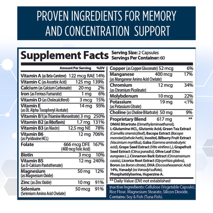 Neuro Plus Brain & Focus Formula – Nootropic Brain Booster (120 Caps)