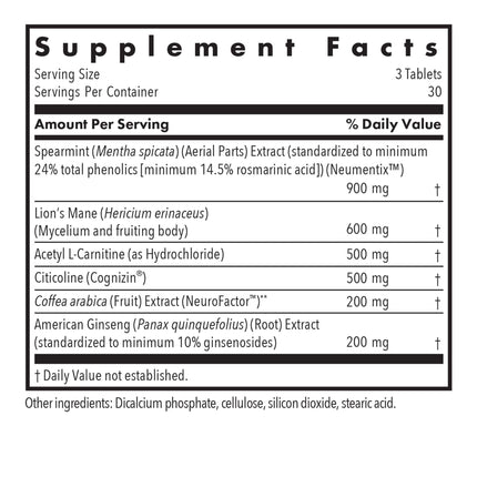Allergy Research Group Advanced NeuroPlus Supplement - Memory & Focus Support, for Brain Function Health, Lion's Mane, Vegetarian Capsules - 90 Count